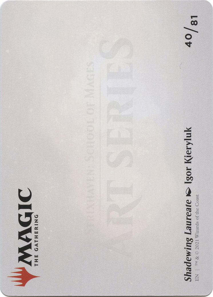 Shadewing Laureate // Shadewing Laureate (ASTX-040) - Strixhaven Art Series (Borderless) Foil