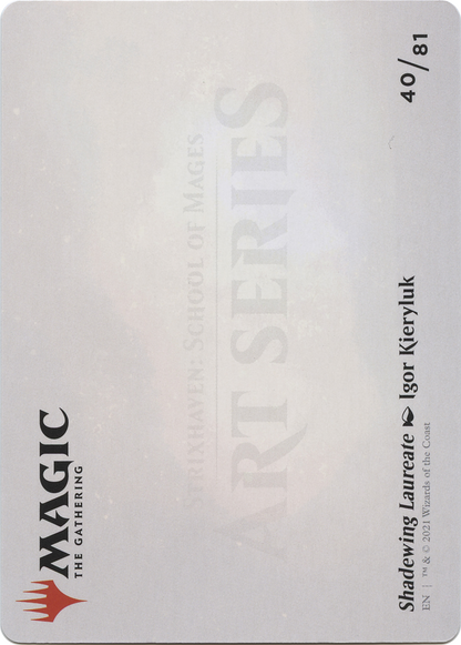 Shadewing Laureate // Shadewing Laureate (ASTX-040) - Strixhaven Art Series (Borderless) Foil