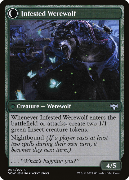 Infestation Expert (VOW-206) - Innistrad: Crimson Vow: (Double Faced Transform) Foil