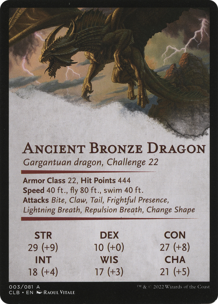 Ancient Bronze Dragon // Ancient Bronze Dragon (ACLB-003) - Battle for Baldur's Gate Art Series (Borderless)