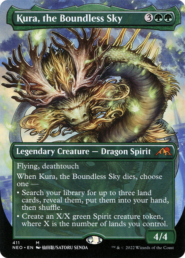 Kura, the Boundless Sky (Borderless) (NEO-411) - Kamigawa: Neon Dynasty (Borderless) Foil
