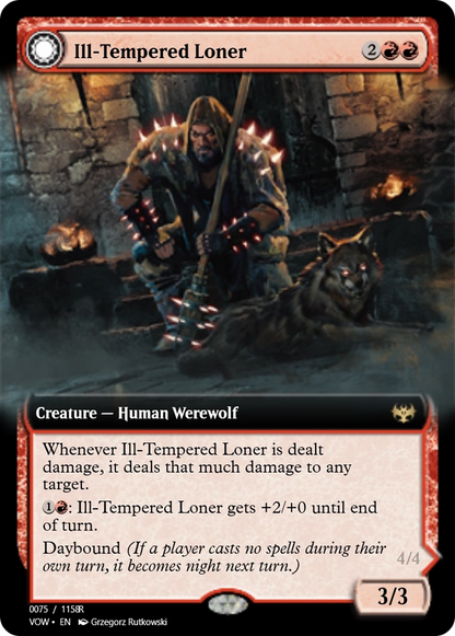 Ill-Tempered Loner // Howlpack Avenger (PRM-95389) - Magic Online Promos Foil