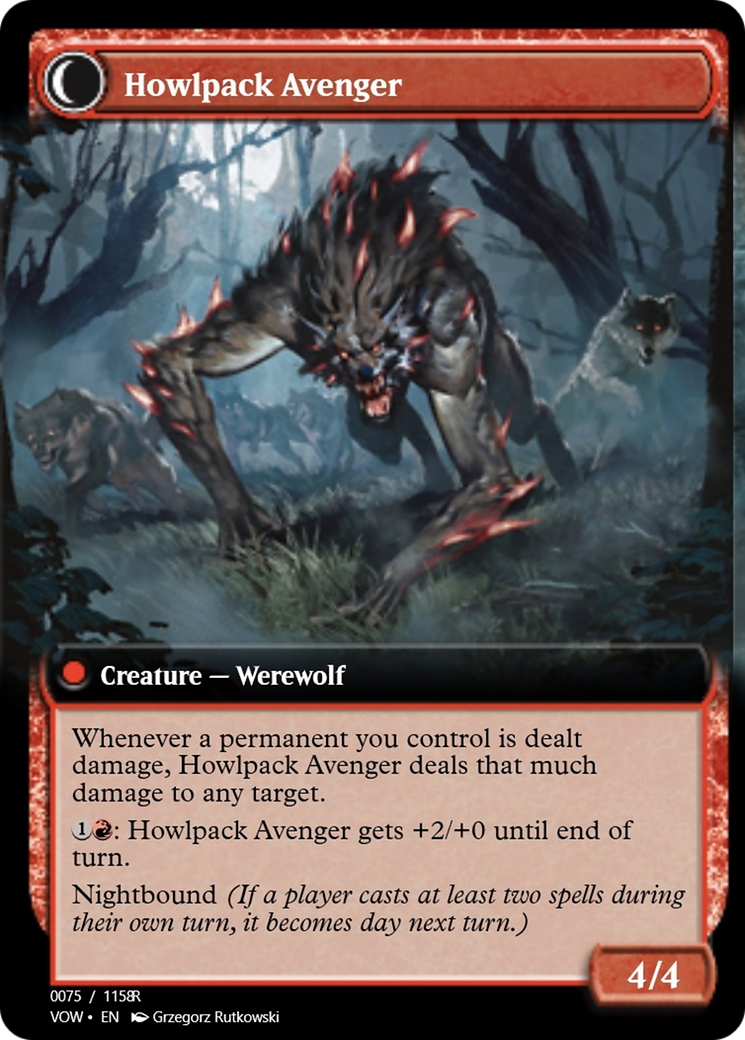Ill-Tempered Loner // Howlpack Avenger (PRM-95389) - Magic Online Promos Foil