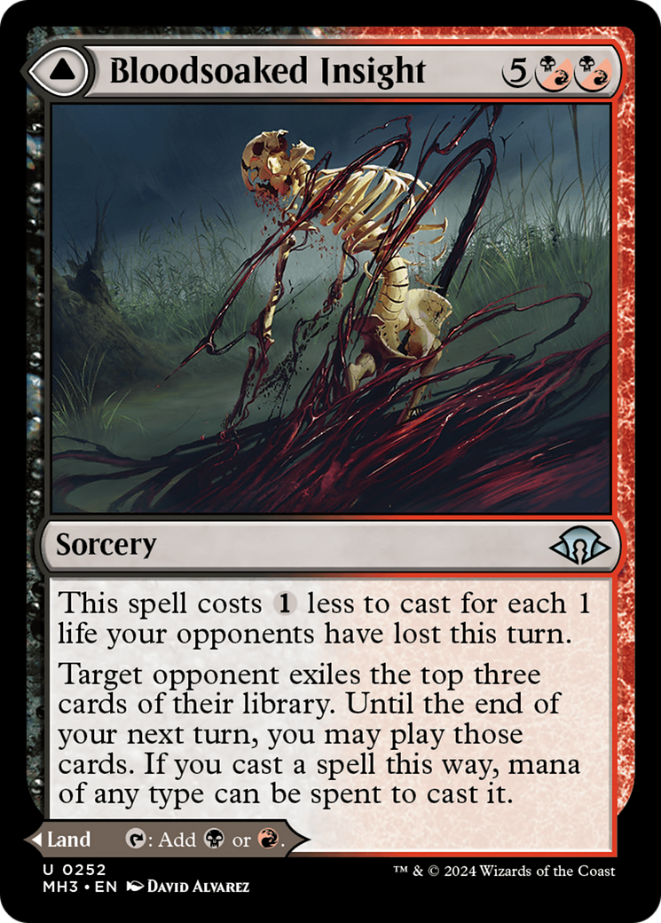 Bloodsoaked Insight // Sanguine Morass⁣ - Modern Horizons 3⁣ (Uncommon)⁣ [252]