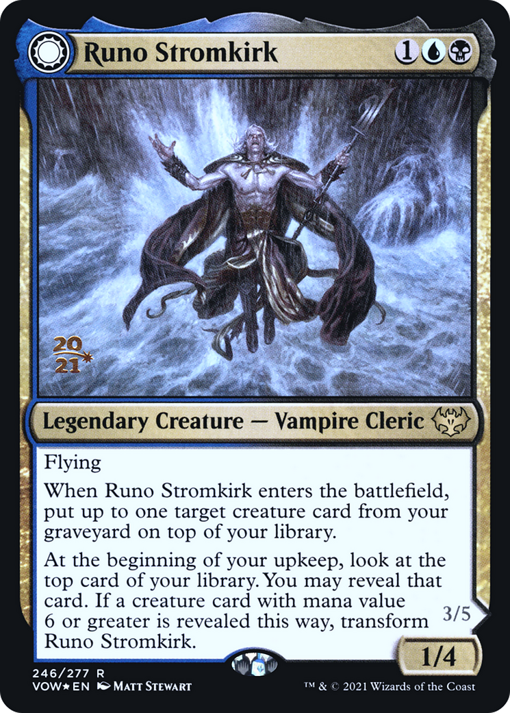 Runo Stromkirk (PRE-246S) - Innistrad: Crimson Vow Promos: (Double Faced Transform) Foil