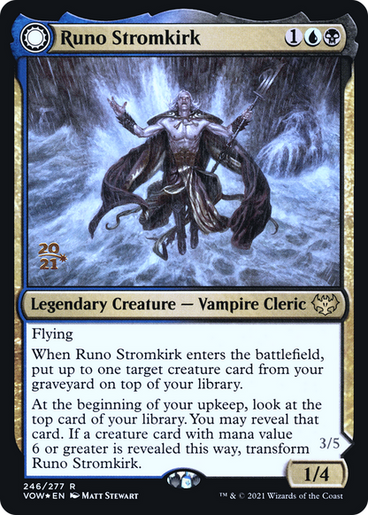 Runo Stromkirk (PRE-246S) - Innistrad: Crimson Vow Promos: (Double Faced Transform) Foil