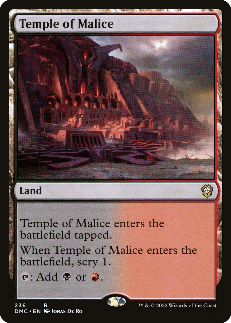 Temple of Malice⁣ - Commander: Dominaria United⁣ (Rare)⁣ [236]
