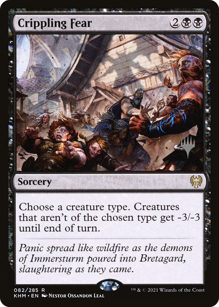 Crippling Fear (PPKHM-082) - Kaldheim Promos Foil