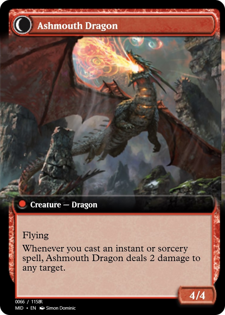 Smoldering Egg // Ashmouth Dragon (PRM-94012) - Magic Online Promos