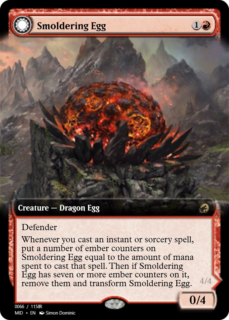 Smoldering Egg // Ashmouth Dragon (PRM-94012) - Magic Online Promos