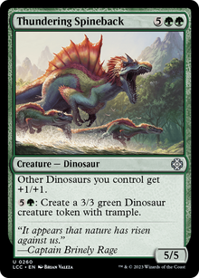 Thundering Spineback⁣ - Commander: The Lost Caverns of Ixalan⁣ (Uncommon)⁣ [260]