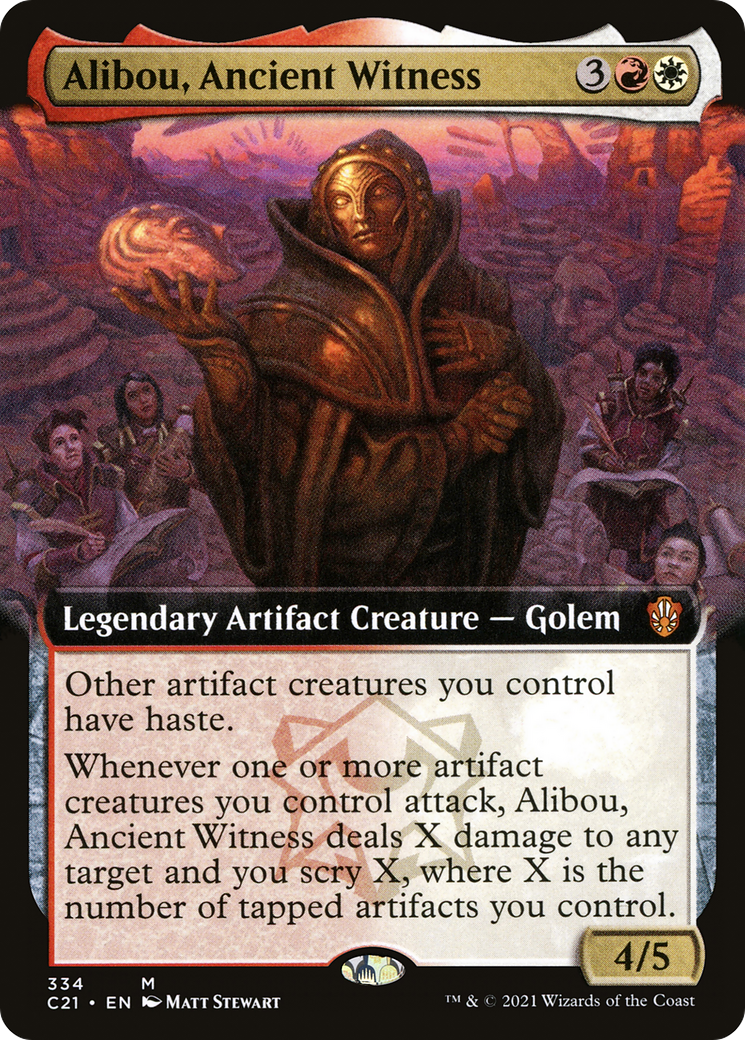 Alibou, Ancient Witness (Extended Art) (C21-334) - Commander 2021: (Extended Art)