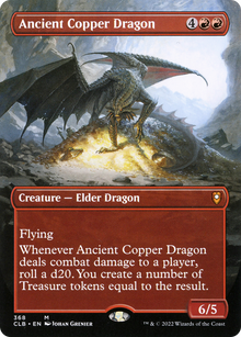 Ancient Copper Dragon (Borderless) (CLB-368) - Commander Legends: Battle for Baldur's Gate (Borderless) Foil