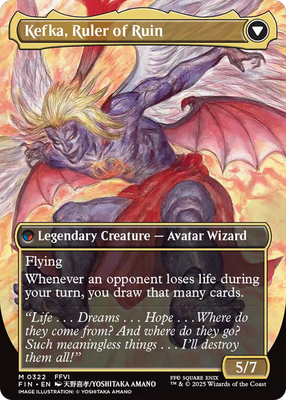 Kefka, Court Mage // Kefka, Ruler of Ruin (FIN-322) - FINAL FANTASY (Borderless) Foil