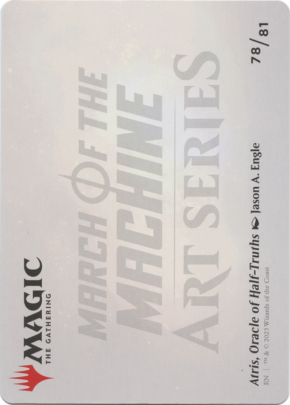 Atris, Oracle of Half-Truths // Atris, Oracle of Half-Truths (AMOM-078) - March of the Machine Art Series (Borderless) Foil