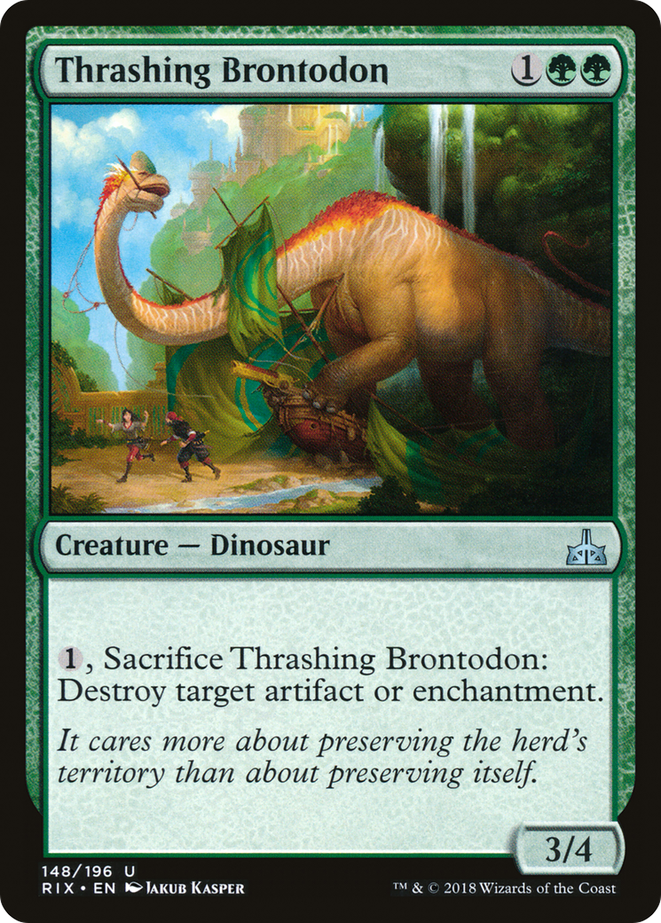 Thrashing Brontodon (RIX-148) - Rivals of Ixalan Foil