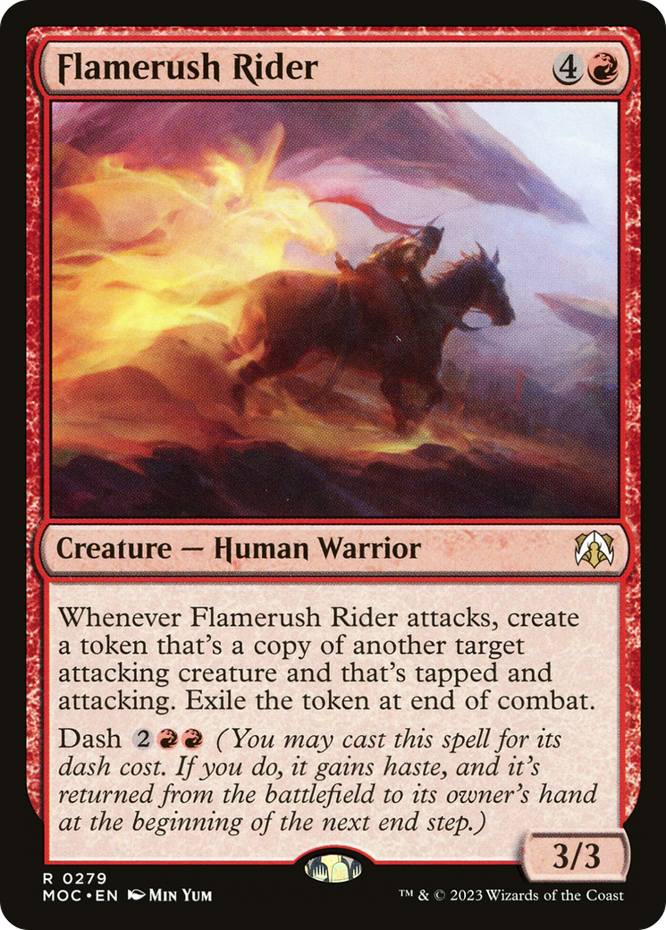 Flamerush Rider⁣ - Commander: March of the Machine⁣ (Rare)⁣ [279]
