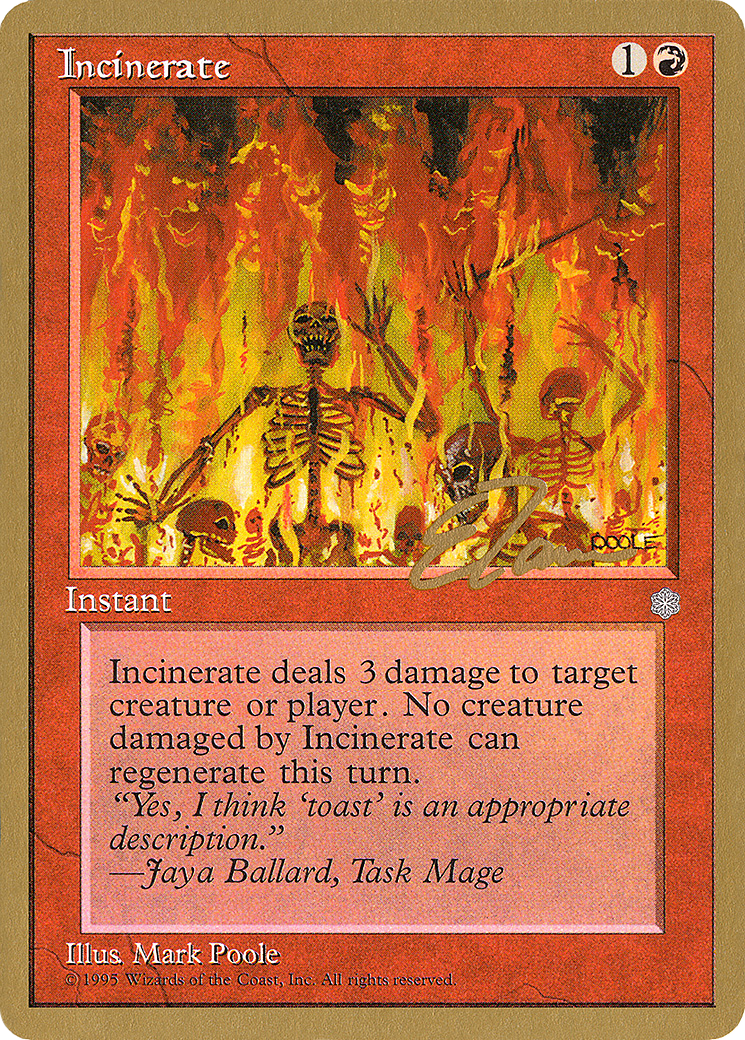 Incinerate - 1996 Eric Tam (ICE) (WCD-) - Pro Tour Collector Set