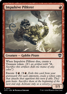 Impulsive Pilferer⁣ - Commander: Outlaws of Thunder Junction⁣ (Common)⁣ [171]