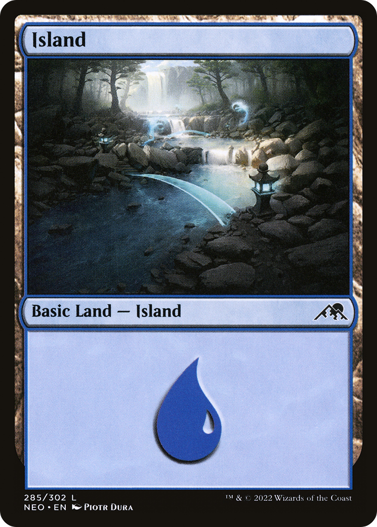 Island (285) (NEO-285) - Kamigawa: Neon Dynasty Foil