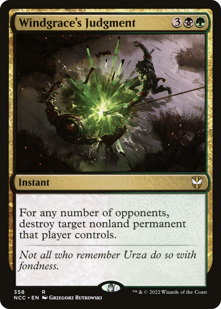 Windgrace's Judgment⁣ - Commander: Streets of New Capenna⁣ (Rare)⁣ [358]