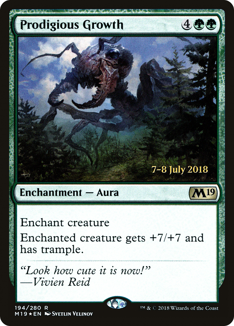 Prodigious Growth (PRE-194S) - Core Set 2019 Promos Foil
