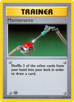 Maintenance 083/102  - Unlimited Base Set Shadowless - Uncommon
