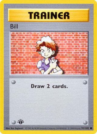 Bill 091/102  - 1st Edition Base Set Shadowless - Common