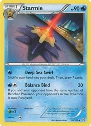Starmie 030/162  - Reverse Holofoil XY  BREAKthrough - Uncommon