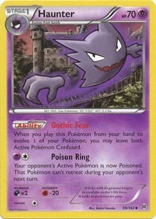 Haunter 059/162  - Reverse Holofoil XY  BREAKthrough - Uncommon
