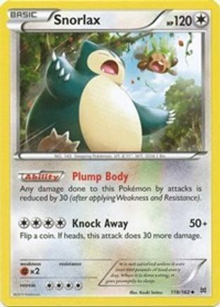 Snorlax 118/162  XY  BREAKthrough - Uncommon