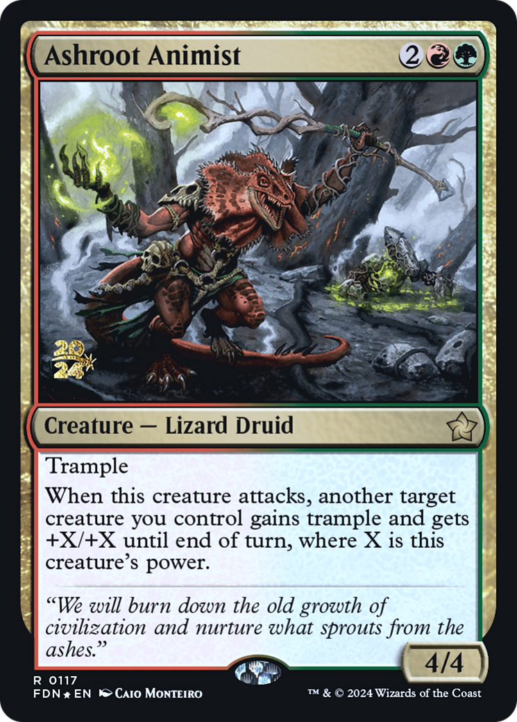 Ashroot Animist (PRE-117S) - Foundations Promos Foil