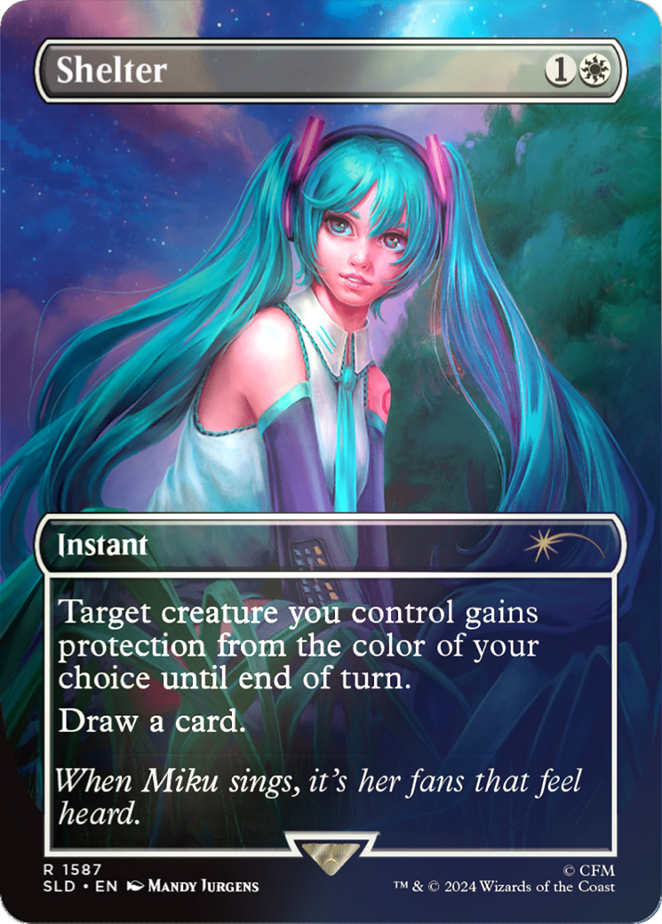 Shelter (Rainbow Foil) (SLD-1587★) - Secret Lair Drop (Borderless) Foil