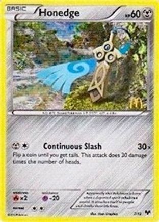 Honedge 007/12  - Holofoil McDonalds Promos 2014 - Promo