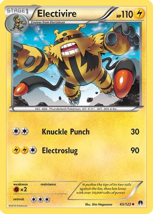 Electivire 043/122  XY  BREAKpoint - Uncommon