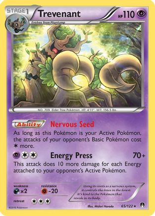 Trevenant 065  - Reverse Holofoil XY  BREAKpoint - Rare