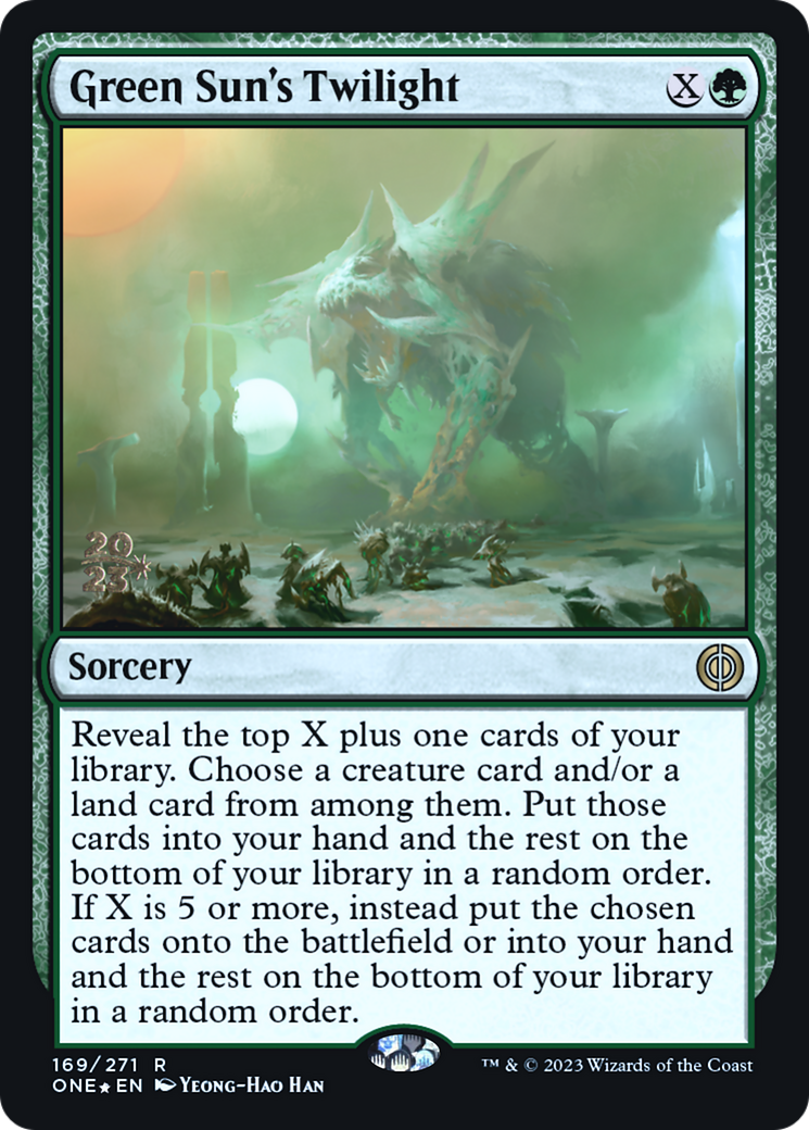 Green Sun's Twilight (PRE-169S) - Phyrexia: All Will Be One Promos Foil