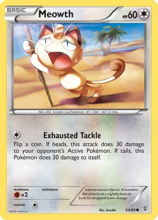 Meowth 053/83  - Reverse Holofoil Generations - Common