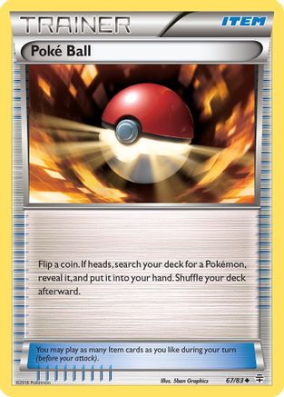 Poke Ball 067/83  - Reverse Holofoil Generations - Uncommon