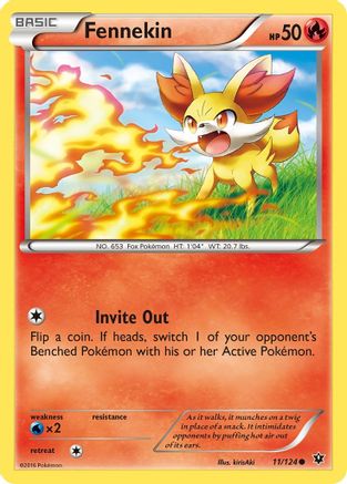 Fennekin (11) 011/124  XY  Fates Collide - Common