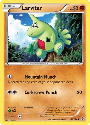 Larvitar (41) 041/124  - Reverse Holofoil XY  Fates Collide - Common