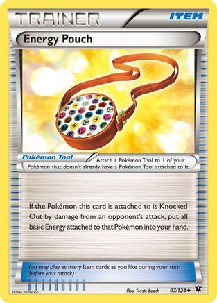 Energy Pouch 097/124  - Reverse Holofoil XY  Fates Collide - Uncommon