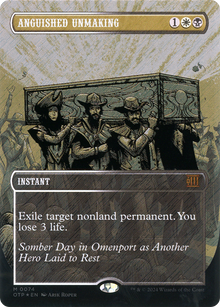 Anguished Unmaking (Textured Foil) (OTP-074) - Breaking News (Borderless) Foil