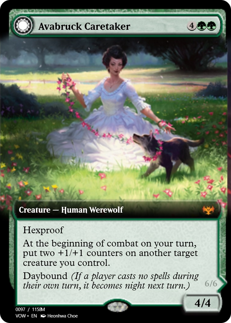 Avabruck Caretaker // Hollowhenge Huntmaster (PRM-95433) - Magic Online Promos Foil