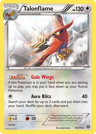 Talonflame 096/114  XY  Steam Siege - Rare