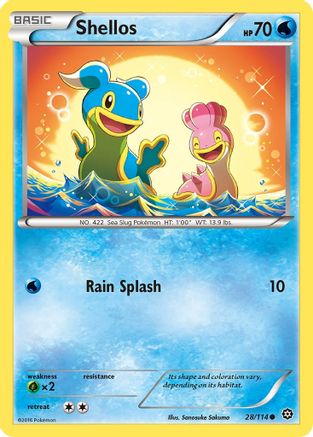 Shellos 028/114  - Reverse Holofoil XY  Steam Siege - Common