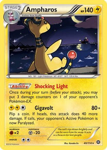 Ampharos 040/114  - Holofoil XY  Steam Siege - Holo Rare