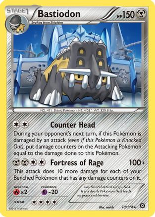 Bastiodon 070/114  XY  Steam Siege - Rare
