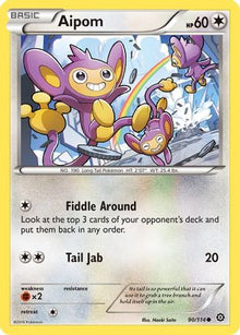 Aipom 090/114  - Reverse Holofoil XY  Steam Siege - Common