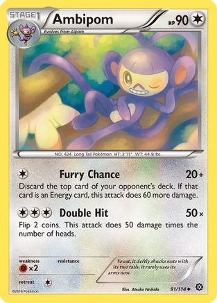 Ambipom 091  XY  Steam Siege - Uncommon
